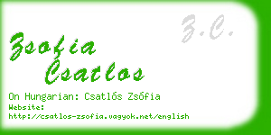 zsofia csatlos business card