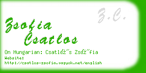 zsofia csatlos business card